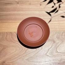 (风兮砂)迷你壶承 宜兴原矿紫砂 栗紫泥80目 刻绘 直径11cm