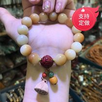 Wholesale natural floating flower Bodhi root bracelet wisdom fruit gradient bracelet purple gold sand separated beads cultural toy jewelry for women