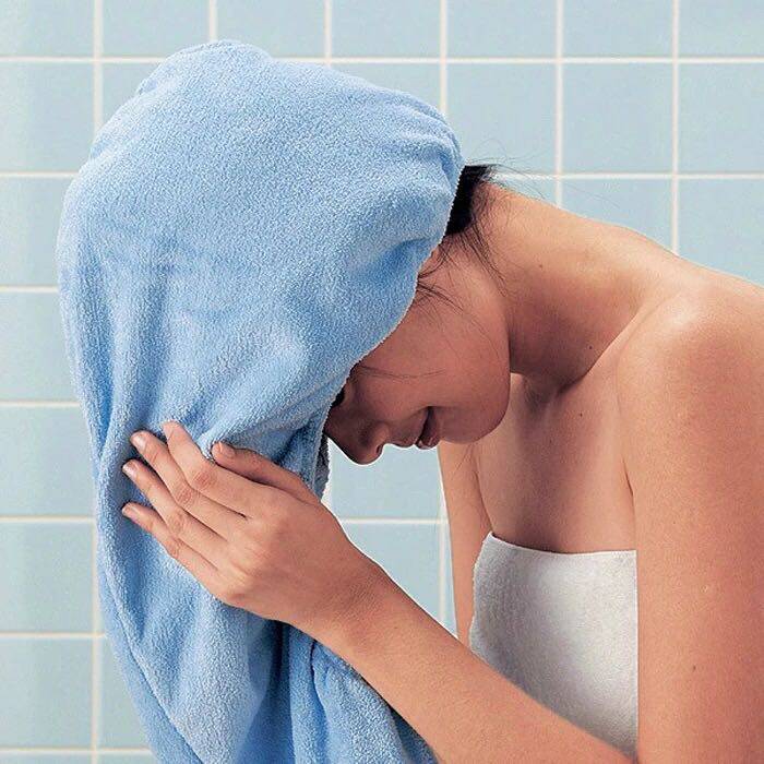 Japan AOKEE dry hair cap super absorbent thickened long hair Korean dry square towel adult children