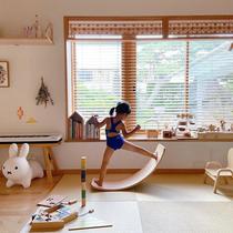 Childrens balance board indoor smart training seesaw toy bending sense household equipment wooden double versatile bending