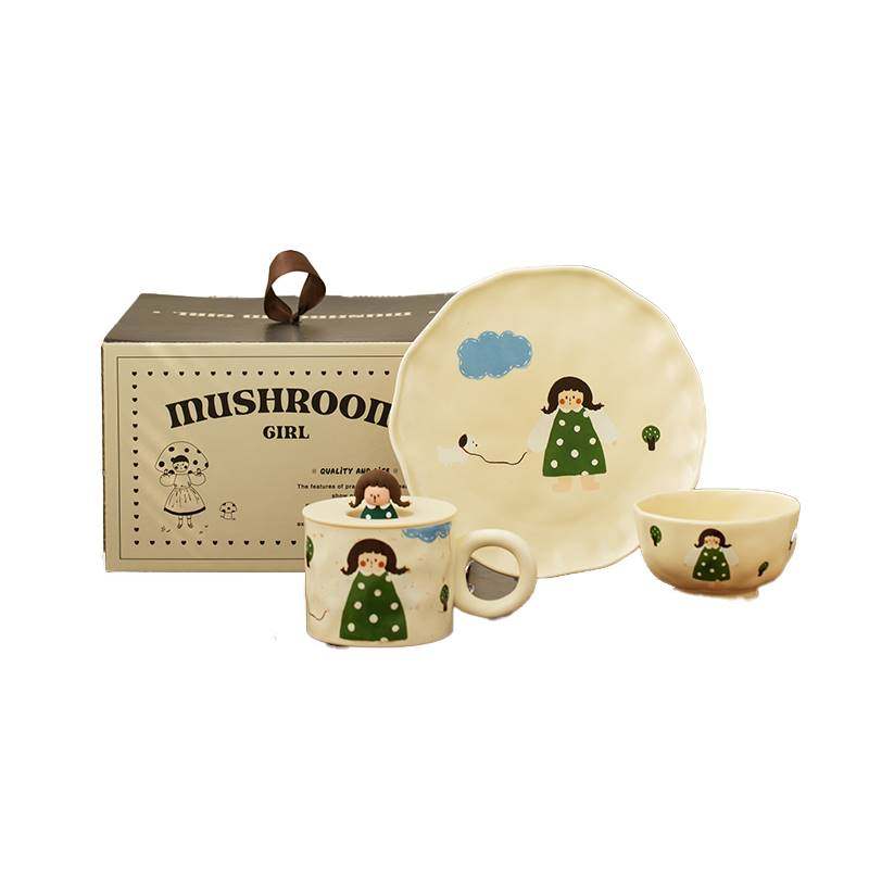 Birthday present Girls cutlery suit sends girlfriends Girlfriends Practical Special Commemorative companion Courtesy Bowl Pan-Taobao