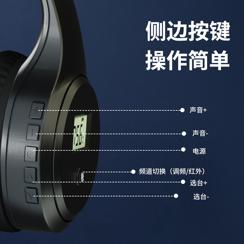 Infrared Level Four and Six Listening Headphones If2.0/2.3/2.6/2.8/3.2/3.6/3.8/4.0Mhz Frequency Modulation