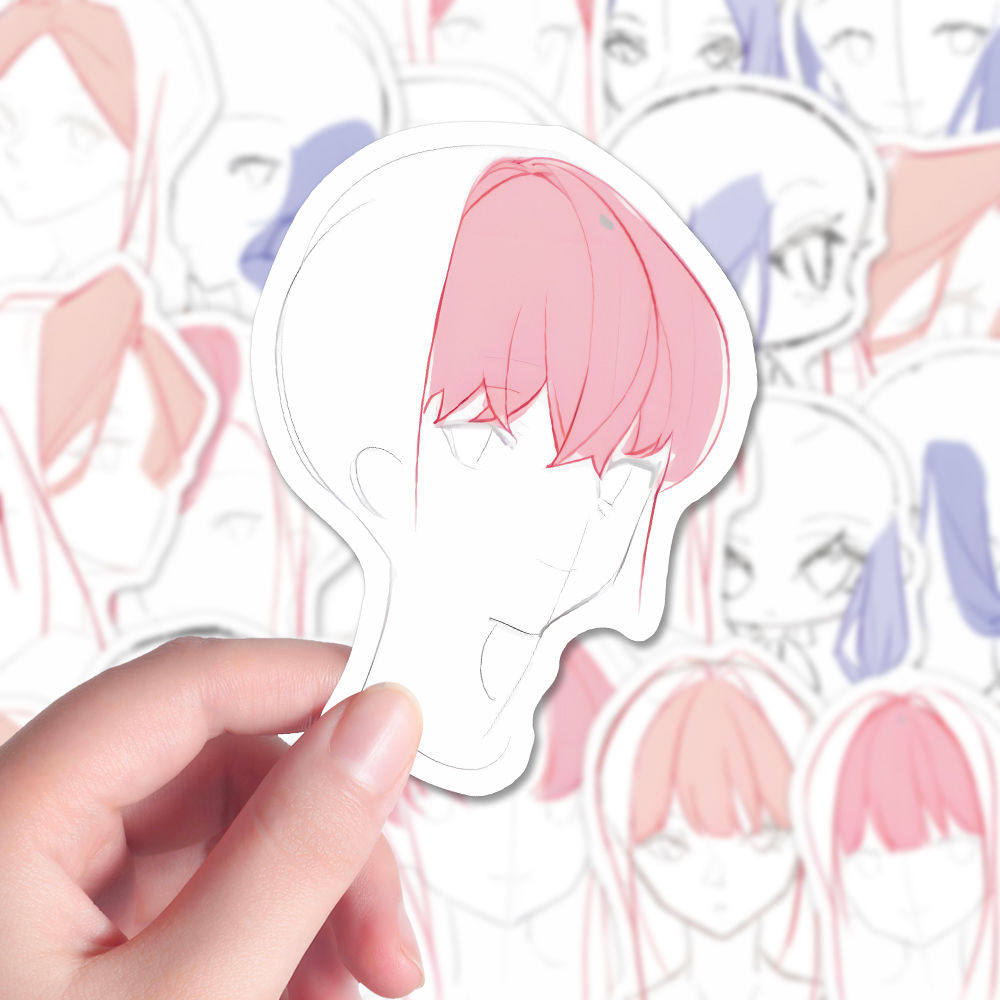 108张头发画法贴纸简约个性学习绘画贴画临摹自粘diy手账笔记桌面评价- 淘宝网, image size:1000x1000