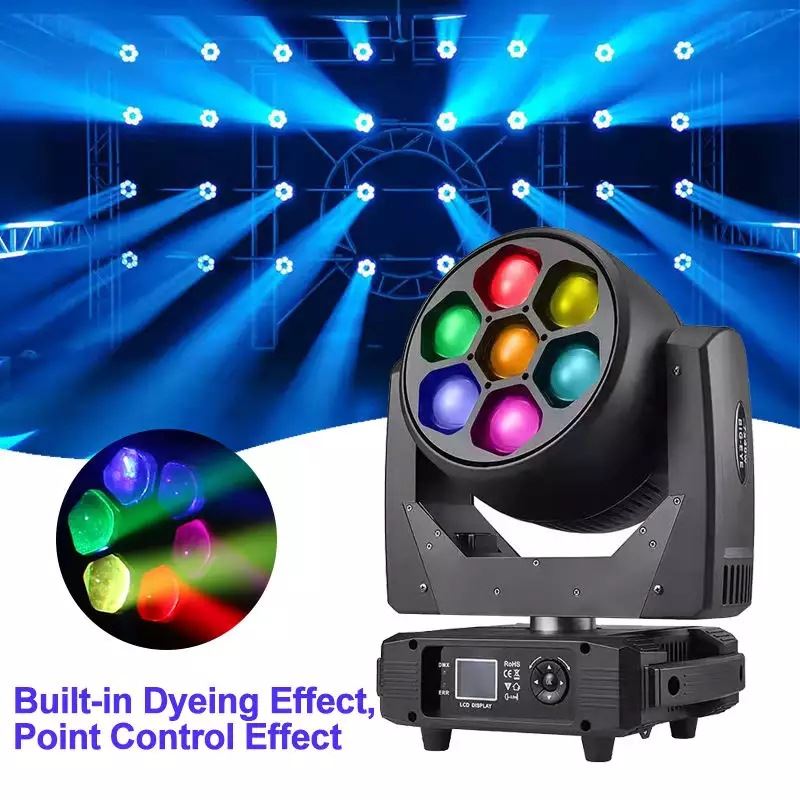 7-40 zoom Dyeing Ecstasy bar Eagle Eye Beam Light Honeycomb Background Light Musical Meal-Taobao