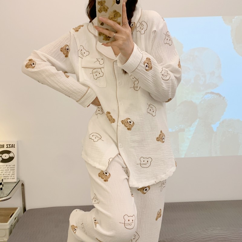 全棉纯棉月子服夏季薄款产后哺乳4月份5孕妇睡衣女产妇全棉两件套 — 22