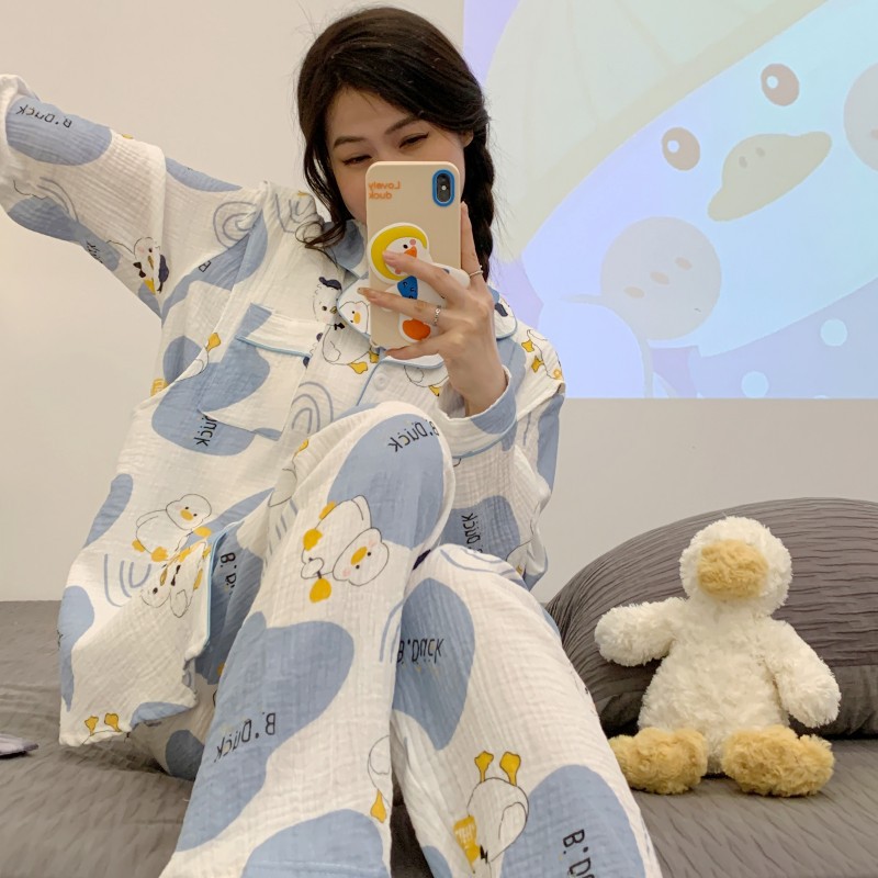 全棉纯棉月子服夏季薄款产后哺乳4月份5孕妇睡衣女产妇全棉两件套 — 33