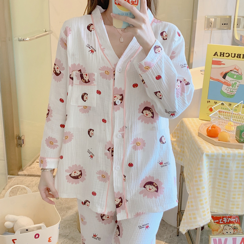 全棉纯棉月子服夏季薄款产后哺乳4月份5孕妇睡衣女产妇全棉两件套 — 14