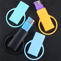 Silicone lighter case portable protective case leather case lighter cigarette case integrated lighter bag protective case