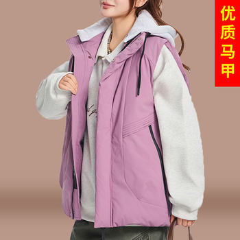 High-End Brand Extra Large Size Outdoor down Cotton Vest Jacket for Women 2025 New Autumn and Winter Couple High-Quality Vest