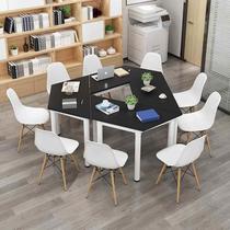 Group training tables and chairs Training institution reading room reading table spliced ​​smart classroom tables and chairs art painting table
