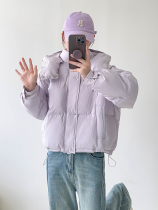 Bosden Joint Down Jacket Women 2023 New Short Style Small Loose Thick Hooded White Duck Down Bread