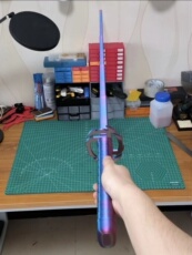 3D модель члена маятник 炫彩斩月刀斩魄刀死神卍解3d打印伸缩剑伸缩刀不开刃网红抖音同款