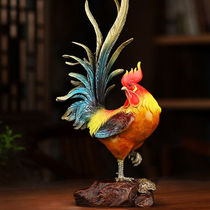 Ji Shanyuans Golden Rooster Announces Good News full copper rooster ornaments 12 zodiac roosters office living room golden rooster opening