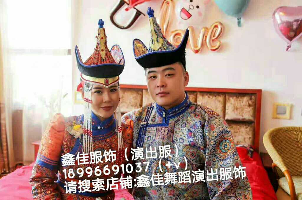 Male and female Mongolian heads adorned with 2020 new Mongolian head accessories Men and women's combined headwear National performance headwear