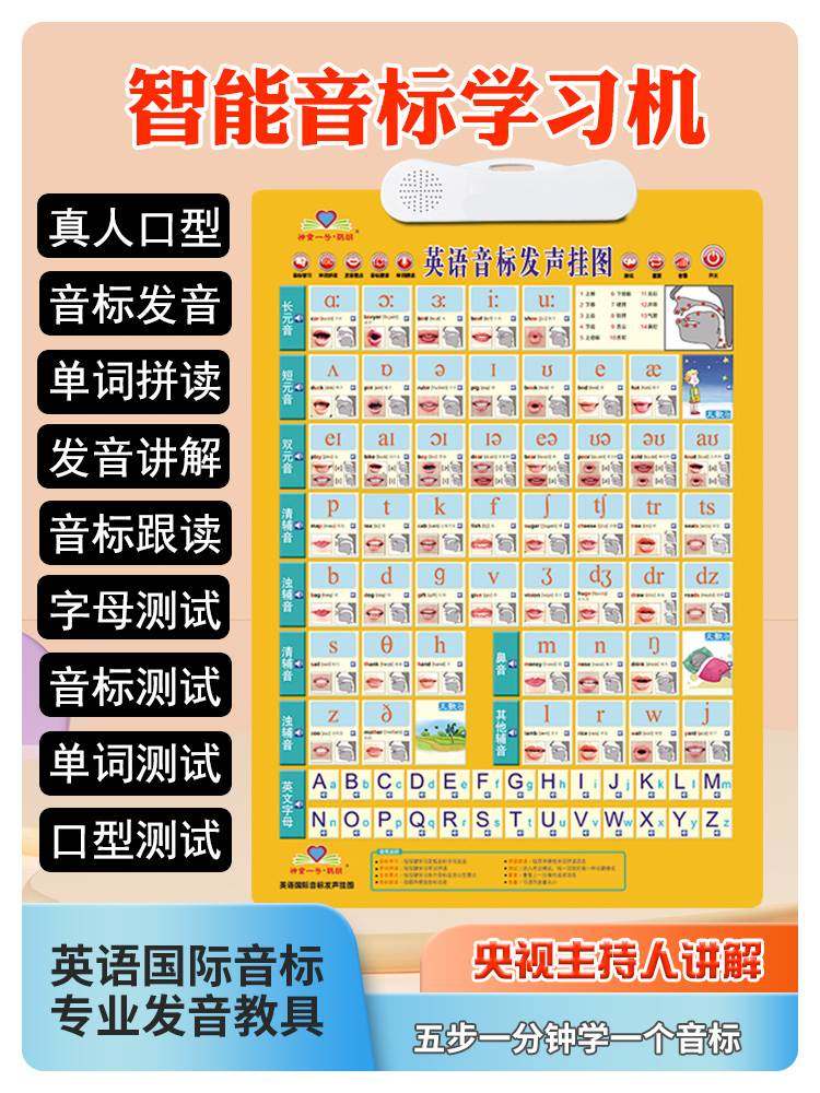 Primary school students 48 English international phonetic phonetic sound chart phonetic study theorist and nature parquet-map-Taobao