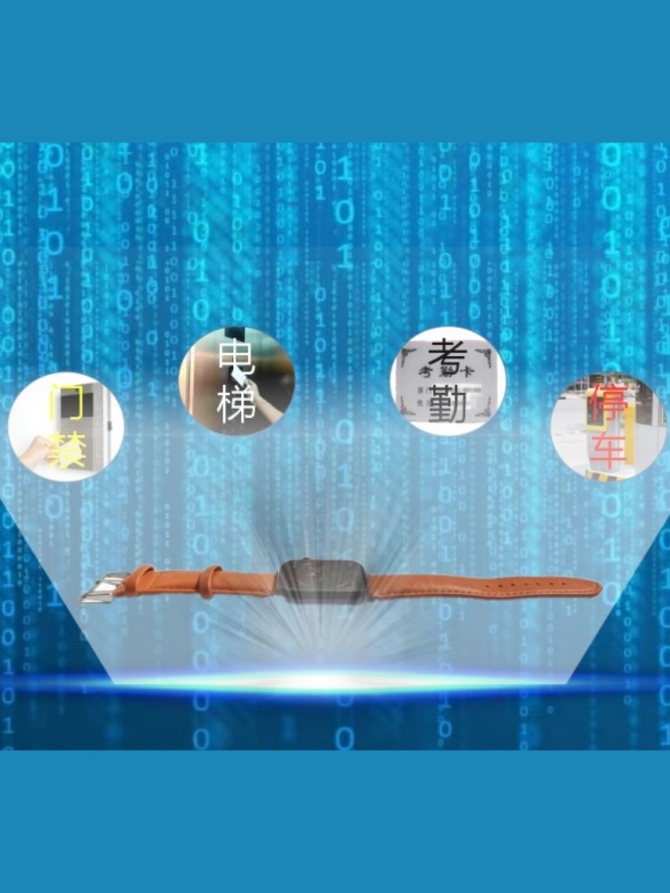 Suitable for Applewatch Strap S10/9/8/7/6Icid Apple Access Control Leather Strap Nfc Campus Card