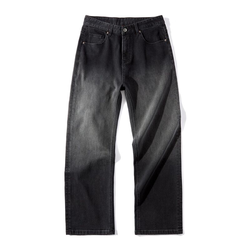 Ykk Zipper 2026 New Autumn and Winter Guangdong Guangzhou Zengcheng Xintang High-End Men's Gradient Color Straight-Leg Jeans Ykk Zipper 2026 New Autumn and Winter Guangdong Guangzhou Zengcheng Xintang High-End Men's Gradient Color Straight-Leg Jeans