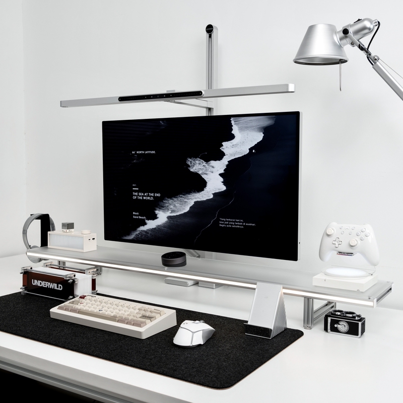 Zenigam Design Warehouse Modular Monitor Riser Acrylic Aluminum Alloy Profile Desktop Metal Stand