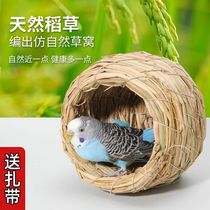 Parrot Birds Nest Grass Choreography Nest of Anchow Tiger Leather Pearl Bird Nest Coconut Shell Coconut Shell Bird Nest Toy Supplies