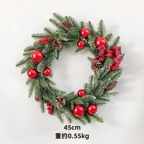 Christmas decoration supplies PE rattan garland with ball bow set hotel shopping mall window Christmas decorations