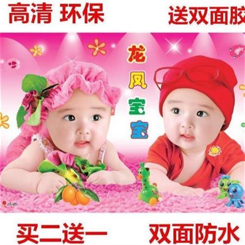 Twin Baby Posters Dragon Crested Baby Wall Painting Twins Stickers Twins with small baby posters-Taobao
