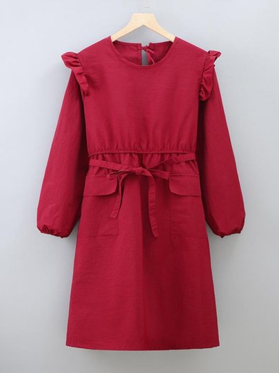 Nouveau style taille chemisier à manches longues style coréen princesse chemisier à volants nouveau tablier de cuisine pour femmes grande taille vêtements inversés pour réduire l'âge