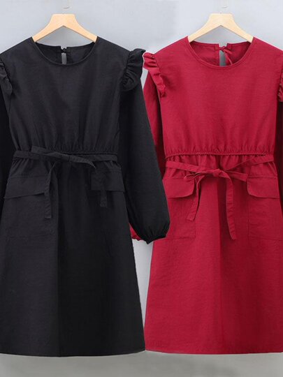 Nouveau style taille chemisier à manches longues style coréen princesse chemisier à volants nouveau tablier de cuisine pour femmes grande taille vêtements inversés pour réduire l'âge