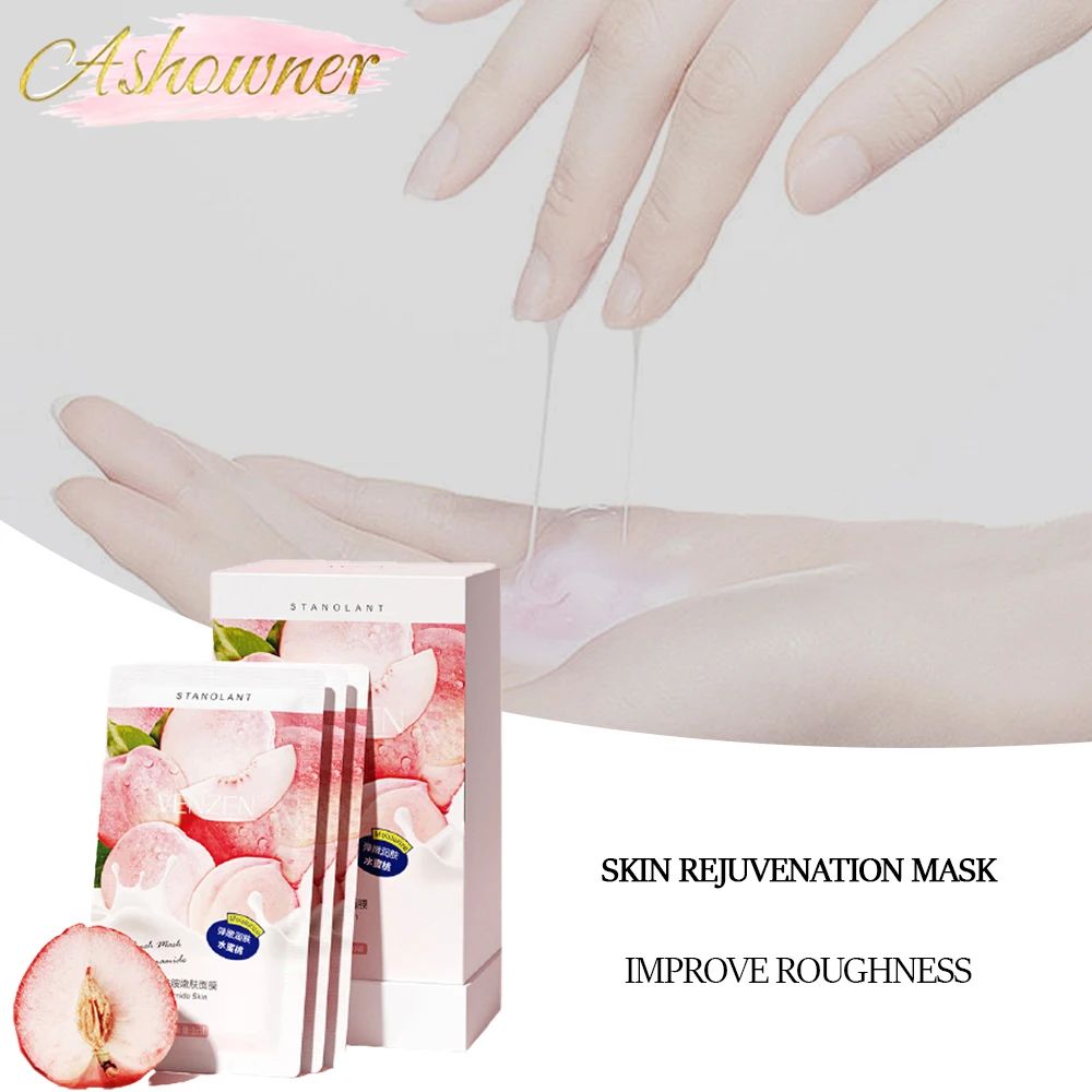 7 14 Pcs Peach Niacinamide Sleep Mask Shrink Pore Facial Mas