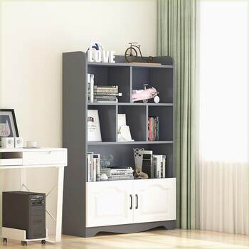 Floor-standing bookshelf living room storage rack simple bedroom storage cabinet storage partition office home bookcase
