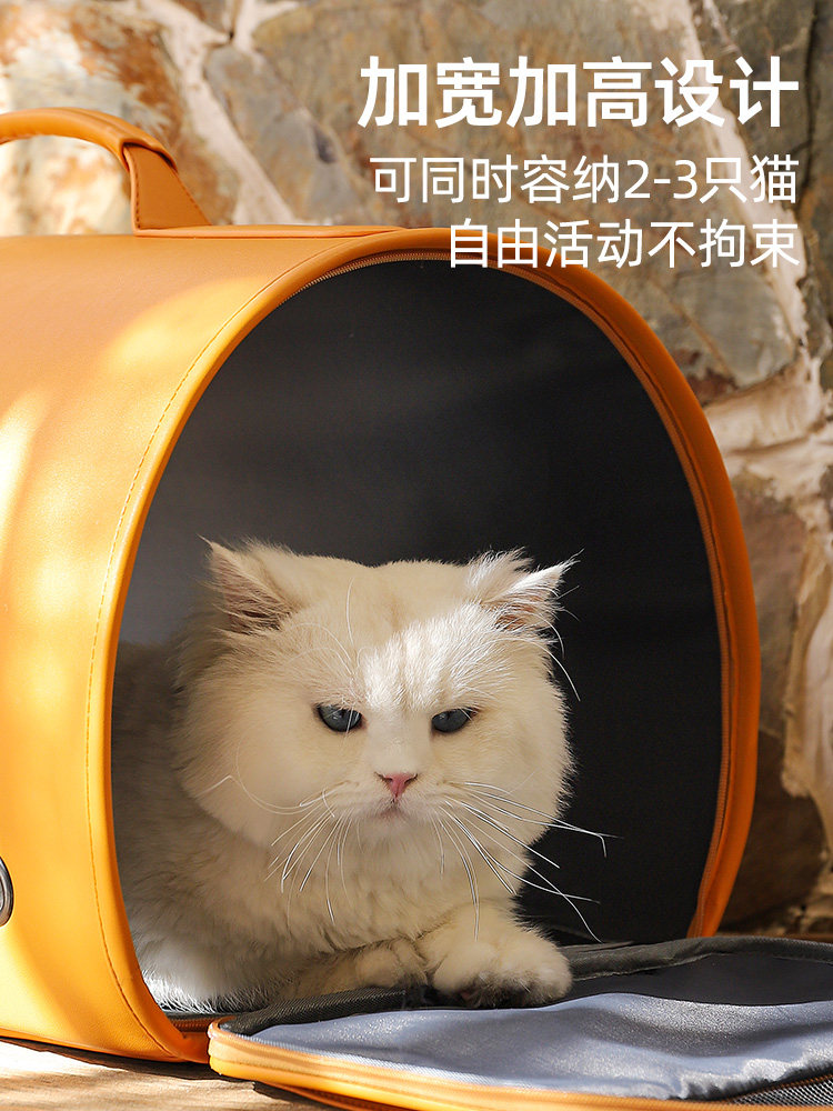 Cat Carrier Is Convenient for Going Out, Large Capacity, Extra-Large, High-Looking Backpack for Cats, Anti-Stress Pet Portable Cat Carrier