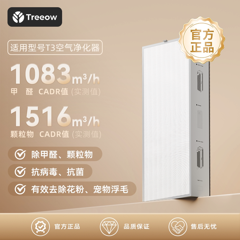 Applicable Model T3 Treeow Air Purifier Filter Element Full-Effect Filter