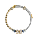 尚愿 Золотой браслет с одной бусиной, плетеное ювелирное украшение, подарок на день рождения