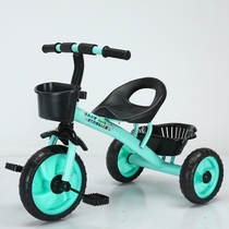 Bicycle stroller childrens tricycle rear push rod baby baby bicycle childrens pedals foldable