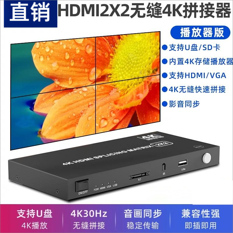 Video picture splicing instrumental hdmi one-in-four-out splicing screen dispenser multi-screen treasure four displays-Taobao