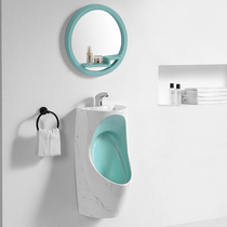Jomoo household color ceramic wall-mounted mens urinal hotel bathroom with washbasin sensor urinal