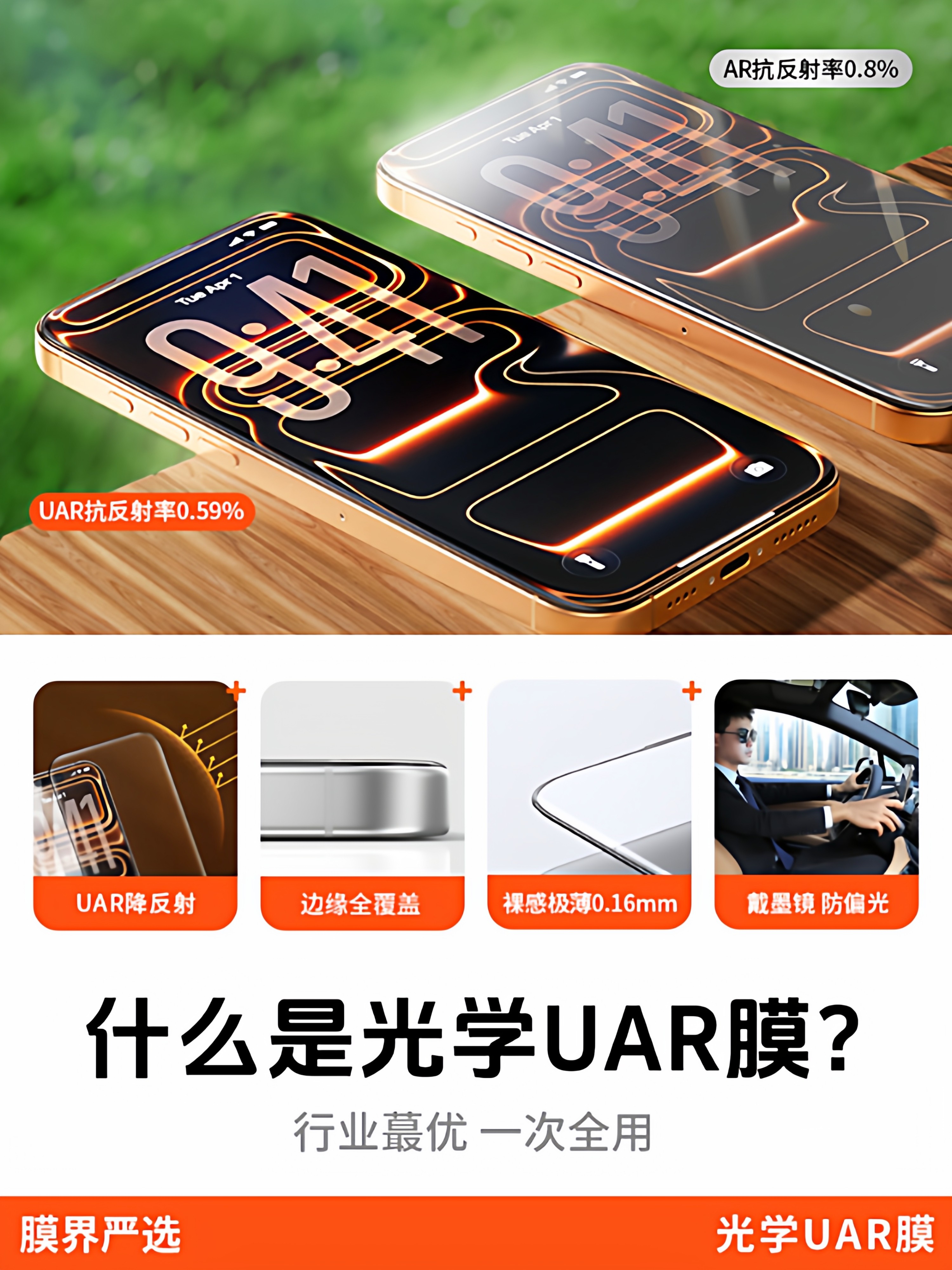 Beizun Titan Film Ultra[Zero Sense Ar Anti-Reflective]Suitable for Apple 17 Pro Max Tempered Glass Film iPhone 16 Pro Max Ultra-Thin Full-Screen Phone 15 Protective Film Uar High-Definition Anti-Drop