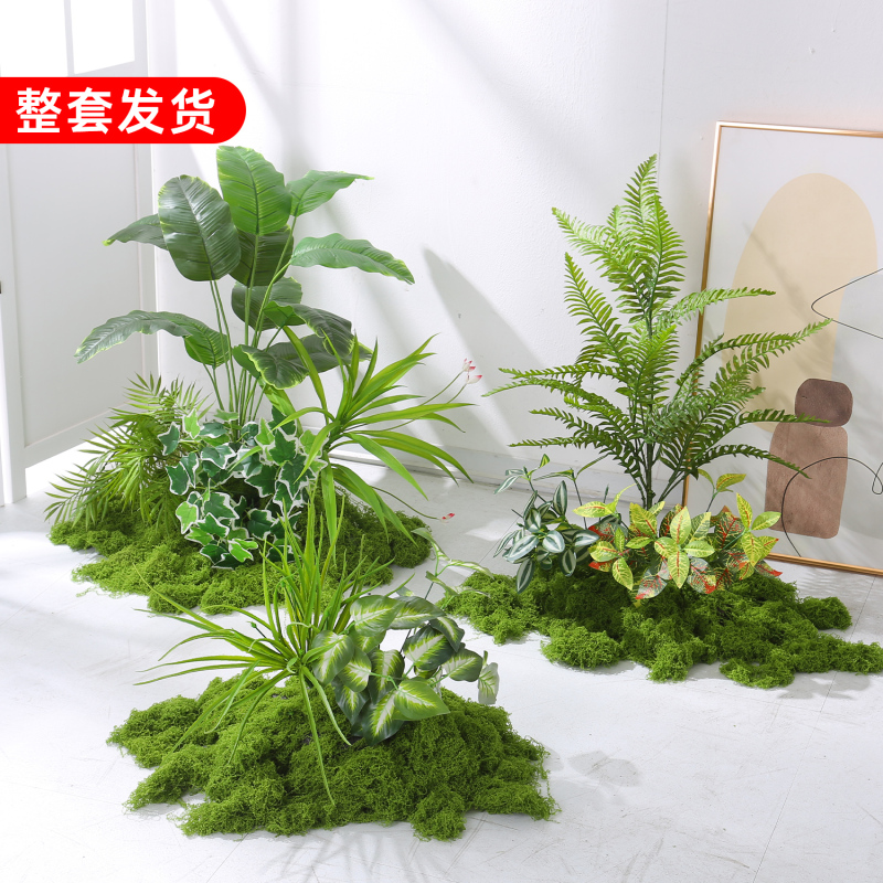 Simulated Moss Plant Landscaping Flower Trough Combination Partition Decoration Micro-Landscape Bionic Green Plant Indoor Landscaping Bonsai Simulated Moss Plant Landscaping Flower Trough Combination Partition Decoration Micro-Landscape Bionic Green Plant Indoor Landscaping Bonsai