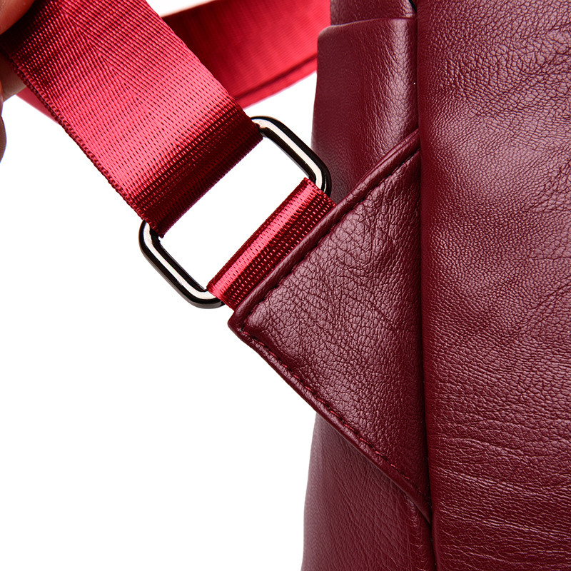 рюкзак anti-theft leather backpack women vintage shoulder bag ladie OTHER