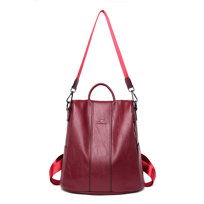 рюкзак anti-theft leather backpack women vintage shoulder bag ladie OTHER