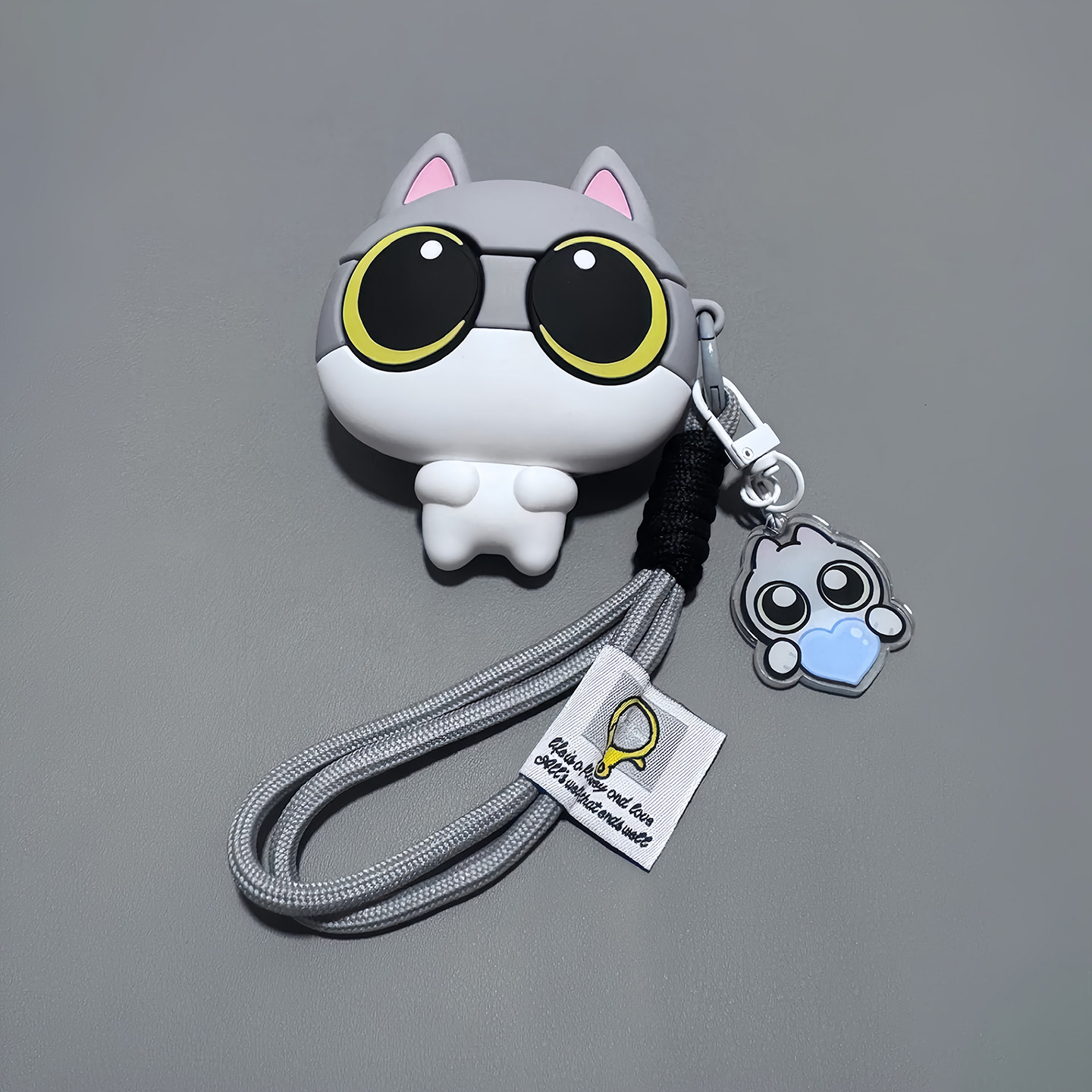 Cute 3D Da Mao Ba Tiao Cat AirPods Case