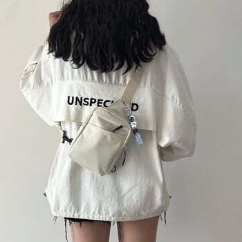 Sports style crossbody bag for women, casual simple shoulder bag, fashionable shoulder bag, korean style fitness chest bag, small backpack, mobile phone bag