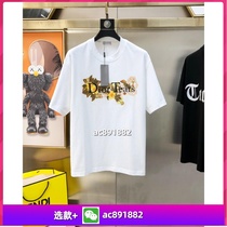 (Deposit) 4 Spring and Summer New Letter Printed Casual Sports Versatile Fashion Couple Tops for Men and Women 120