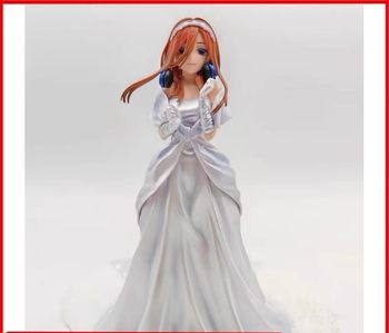 Miku Figure from the Quintessential Quintuplets Nakano Wedding Dress Standing Posture Beautiful Girl Boxed Model Ornament Domestic Production
