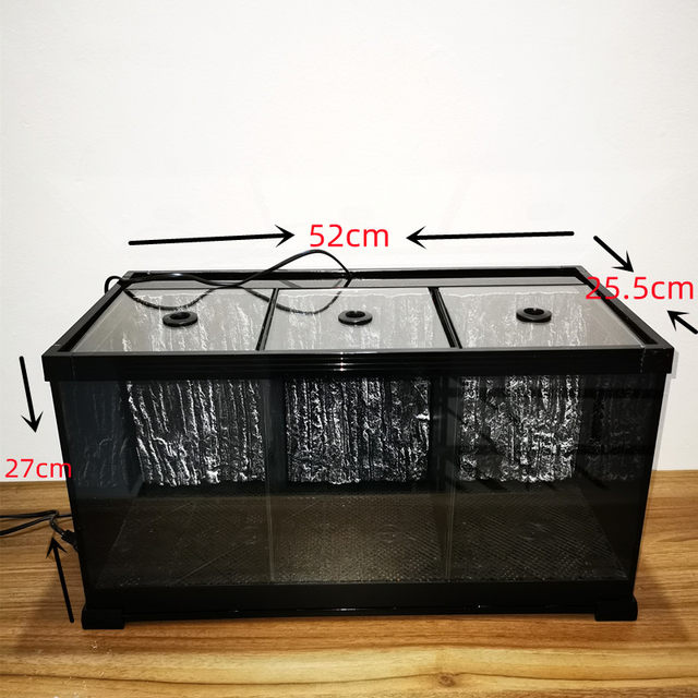 Specialized Small Electric Shock Fish Tank for Fighting Fish, Multi-Compartment Partitioned Tank for Fighting Fish, Viewing, with Cover, Glass Back and Side Filtration