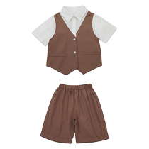 Elementary School Uniforms Suit College Wind Children First Grade Class Clothes Short Sleeves Two Sets Kindergarten Garden Clothes