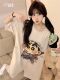 Crayon Shin-Tianjin pajamas for girls in summer thin short-sleeved pure cotton plus size loose and cute student home clothes