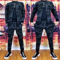 Anta adapts to the new autumn sports suit mens large size fashionable and handsome casual sportswear long-sleeved two-piece set