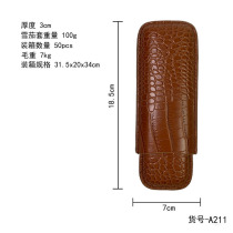 Spot portable cigar case travel bag brown leather case cigar humidor Cohiba cigar barrel cigarette case