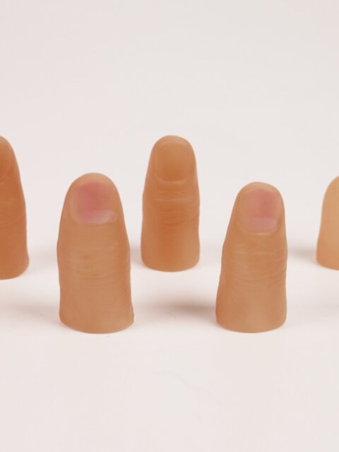New Universal Simulated Finger Cots Magic Props Plastic Thumb Cots Fake Large Set Picking Non-Slip Thickeneding