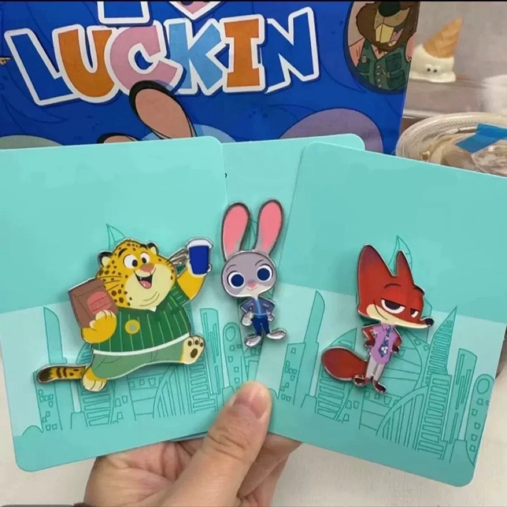 Самодельные значки из сплава вокруг Crazy Animal City 2 акриловых вращающихся наклейки на холодильник Памятные коллекционные подарки